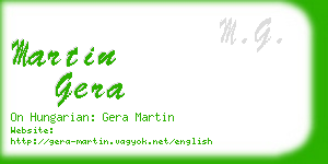 martin gera business card
